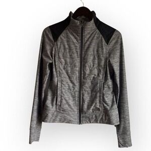 The North Face Womens Jacket S P Gray Black Full Zip Athletic Track Jacket